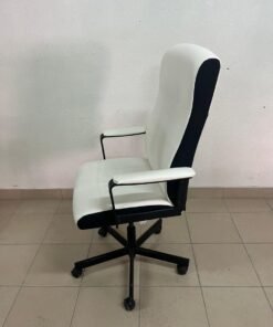 White leather office chair