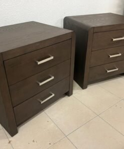 bedside tables made of natural wood