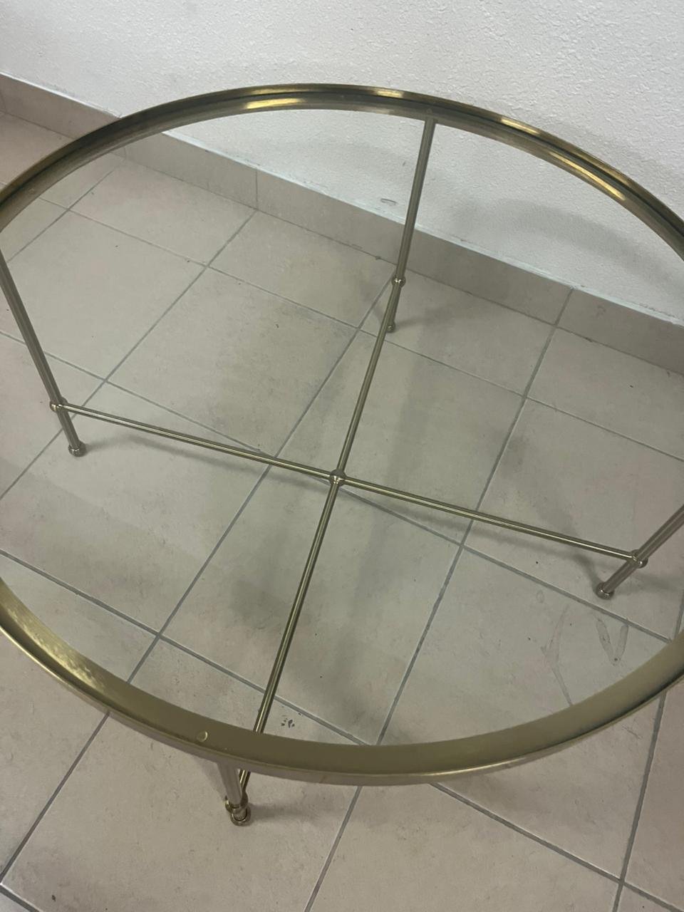 TORSJÖ coffee table in gold and glass from IKEA. - Image 3