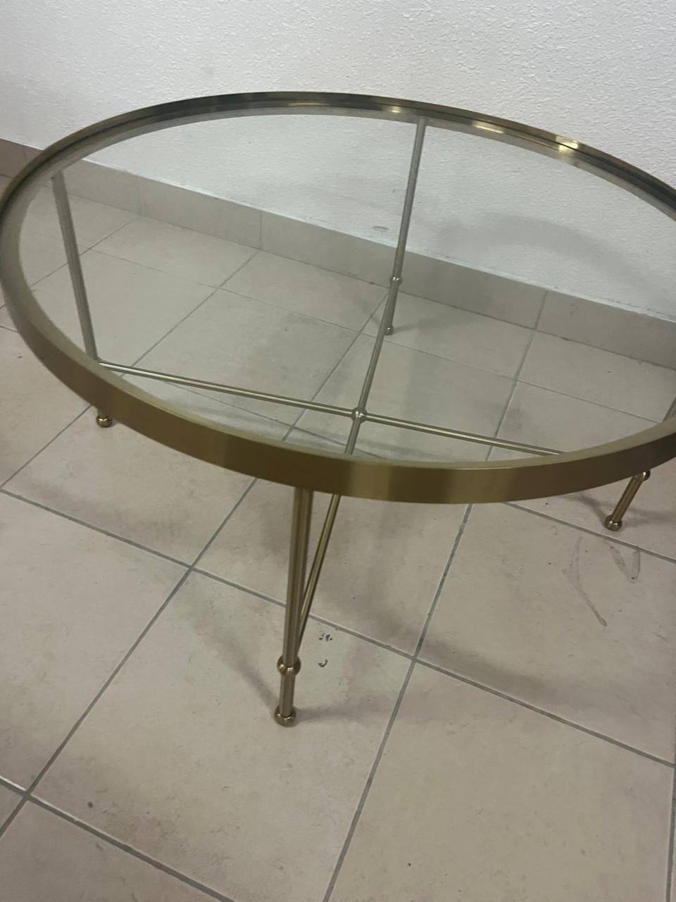 TORSJÖ coffee table in gold and glass from IKEA. - Image 4