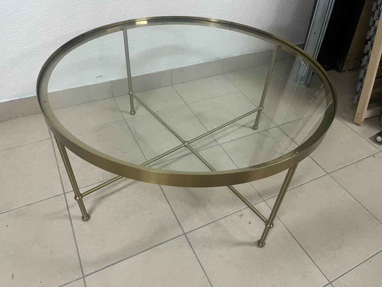 TORSJÖ coffee table in gold and glass from IKEA. - Image 7