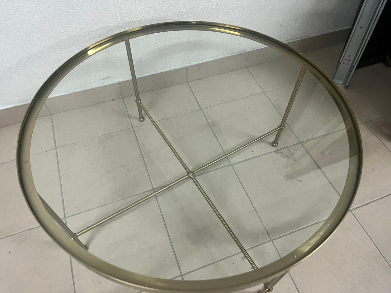 TORSJÖ coffee table in gold and glass from IKEA. - Image 8