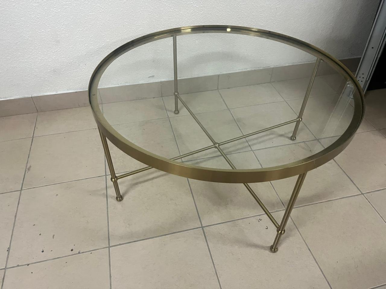 TORSJÖ coffee table in gold and glass from IKEA. - Image 10