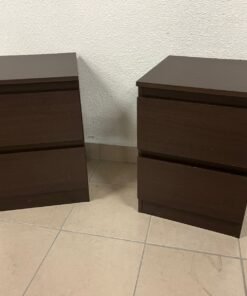KULLEN bedside tables from IKEA, dark brown