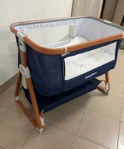 Babybee portable crib in dark blue