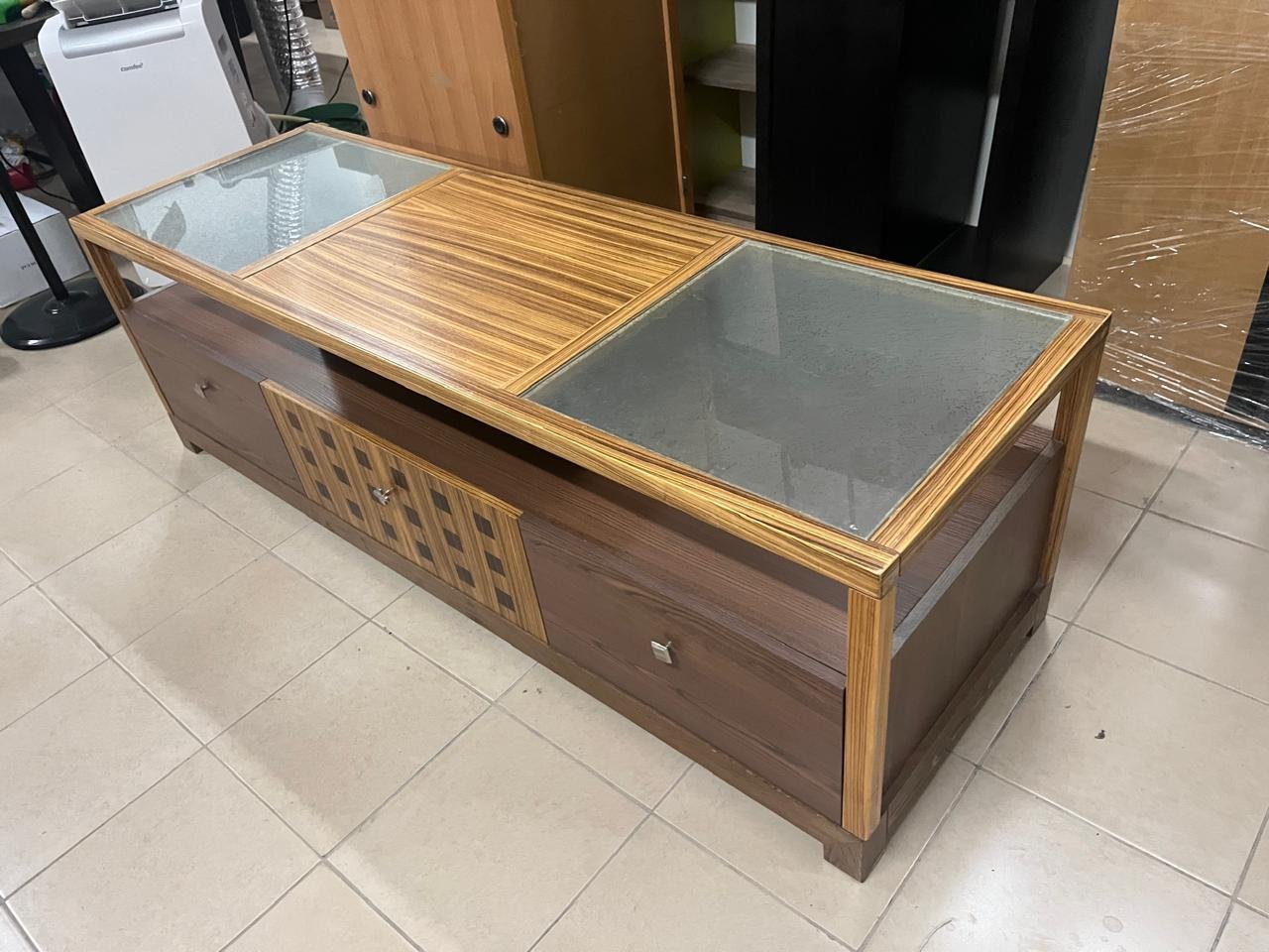 Natural wood TV stand - Image 7