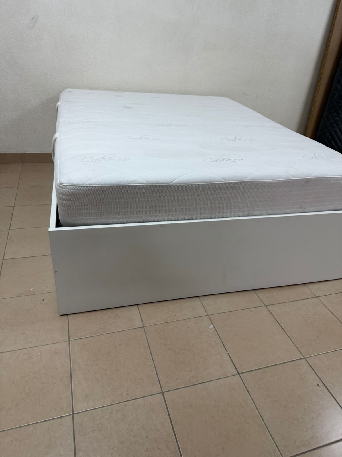 IKEA Bremence bed in white with storage drawers - Image 3