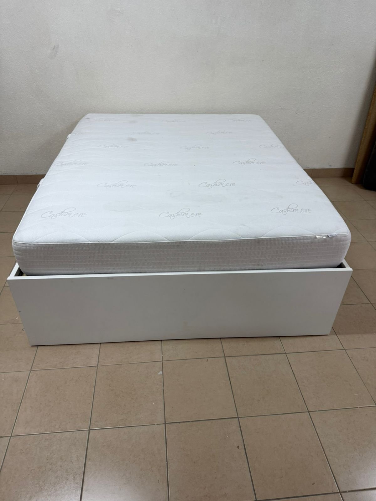 IKEA Bremence bed in white with storage drawers - Image 7
