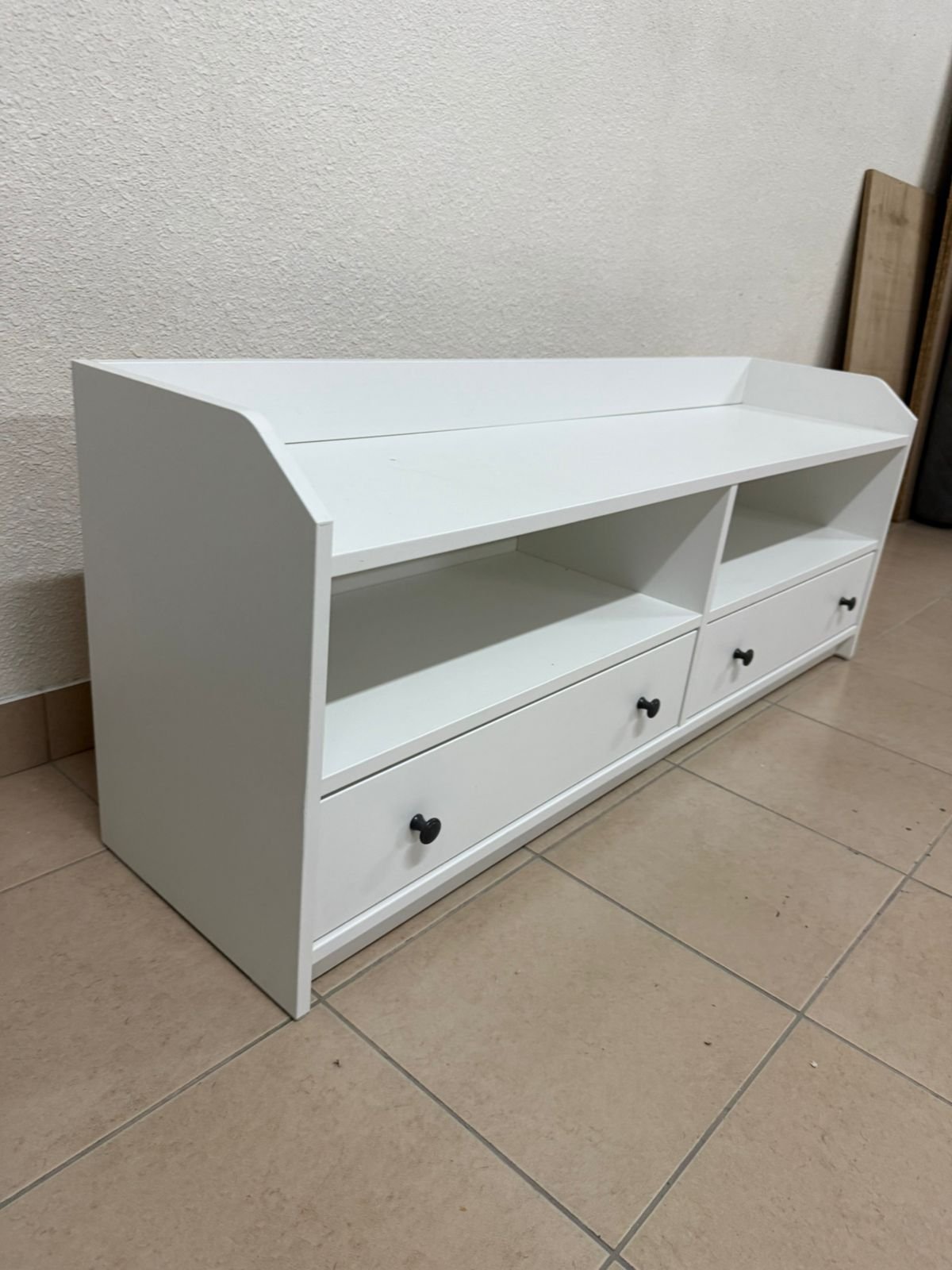 IKEA HAUGA TV stand in white. - Image 4
