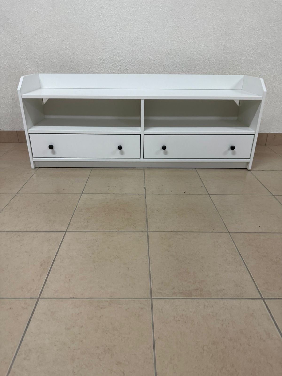IKEA HAUGA TV stand in white. - Image 6