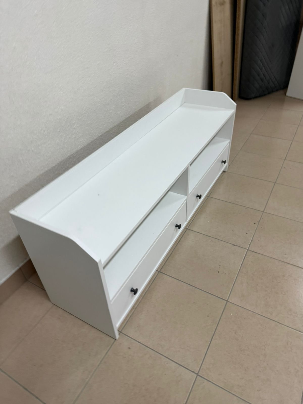 IKEA HAUGA TV stand in white. - Image 8