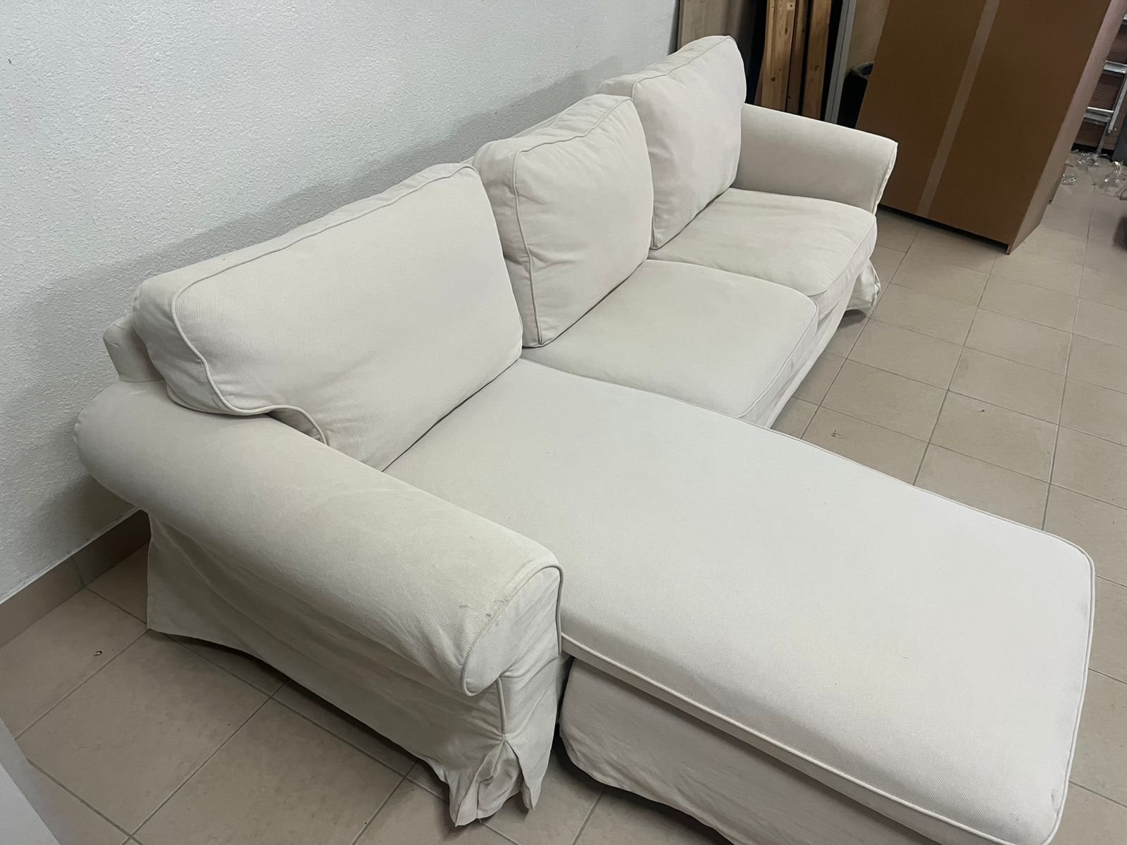 IKEA three-seater sofa with a beige chaise lounge from IKEA - Image 3