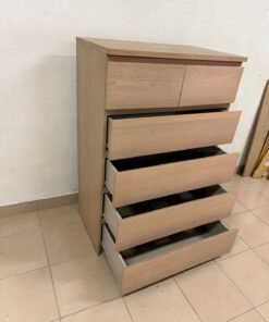 MALM chest of drawers from IKEA, oak veneer color