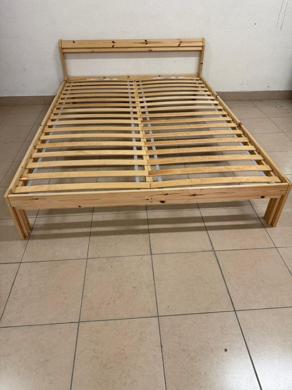 This is an IKEA NEIDEN pine wood bed frame with LÖNSET slatted bed base. - Image 8