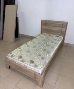 Wooden bed with mattress from Home Box, 90*200 cm
