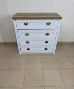 Markskel 4-Drawer Chest of Drawers in White and Oak by JYSK