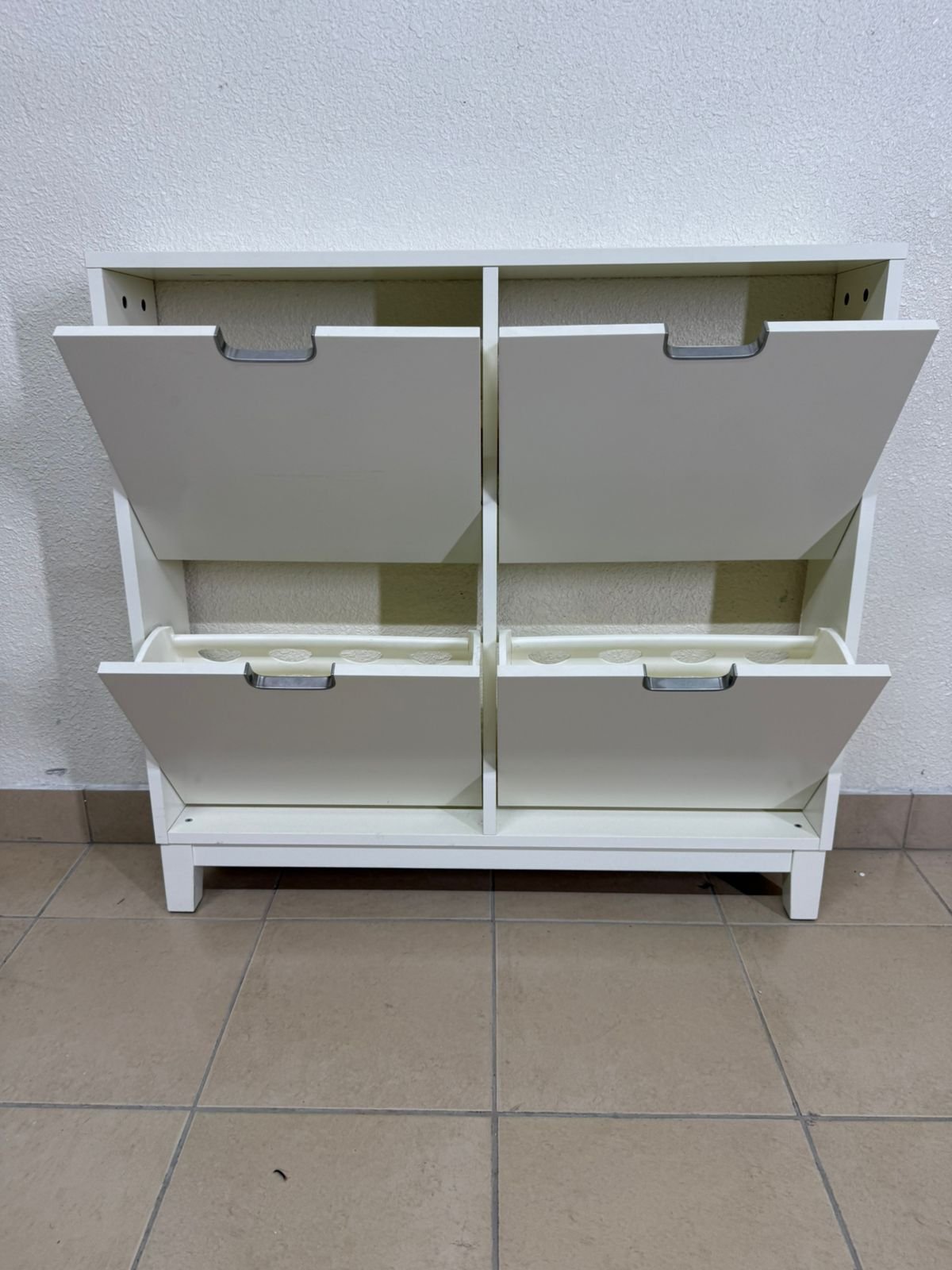 STÄLL 4-compartment shoe cabinet from IKEA in white - Image 7