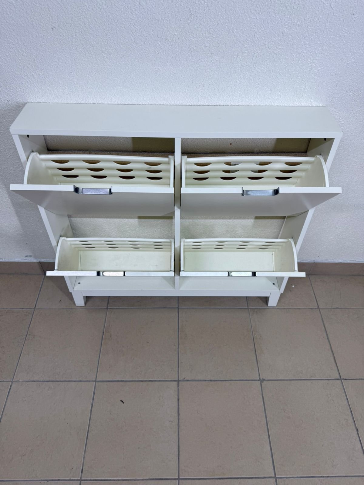STÄLL 4-compartment shoe cabinet from IKEA in white - Image 11