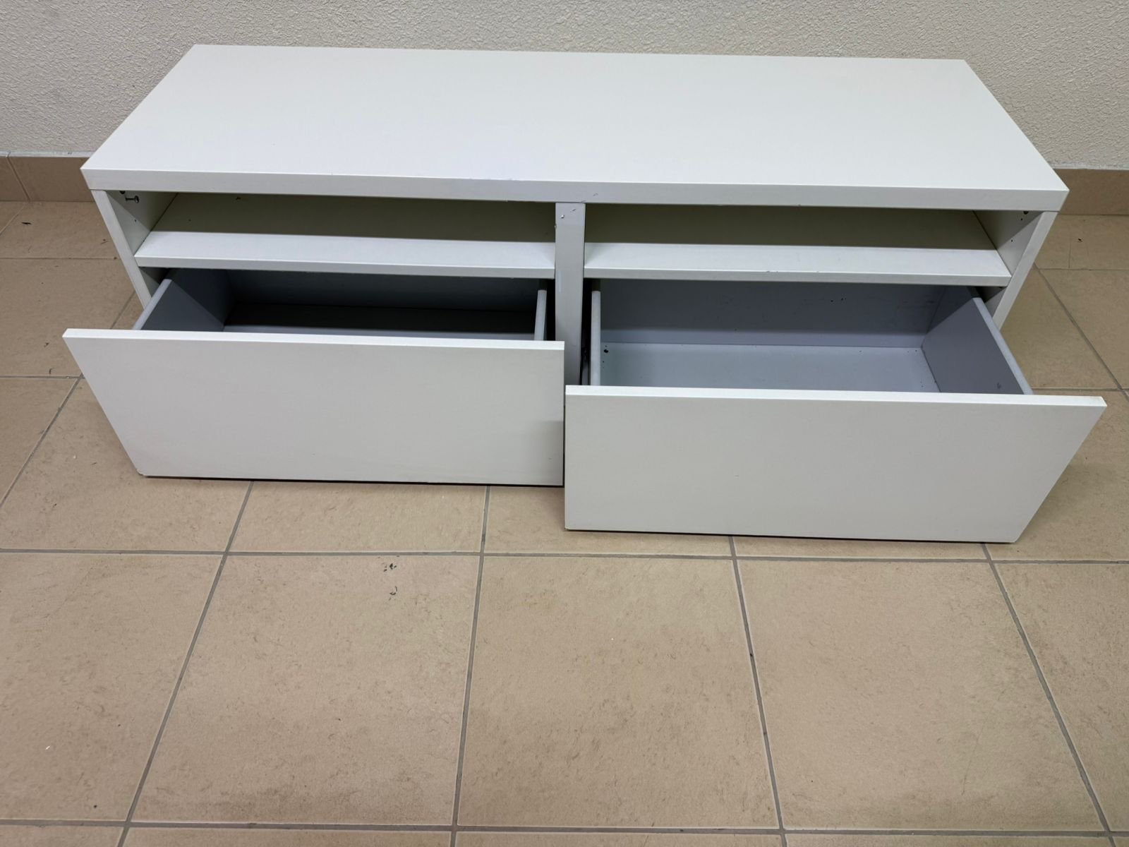 White TV stand from IKEA