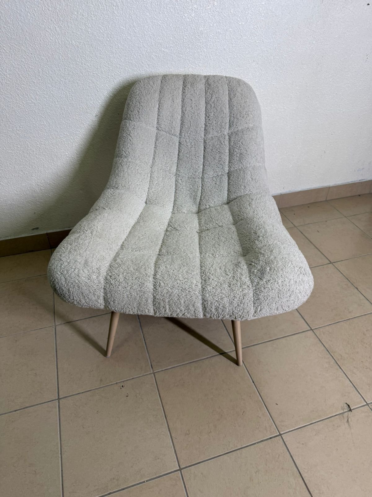 The chair is the Aubrey stool in cream, upholstered in Boucle fabric by Ashcroft. - Image 10