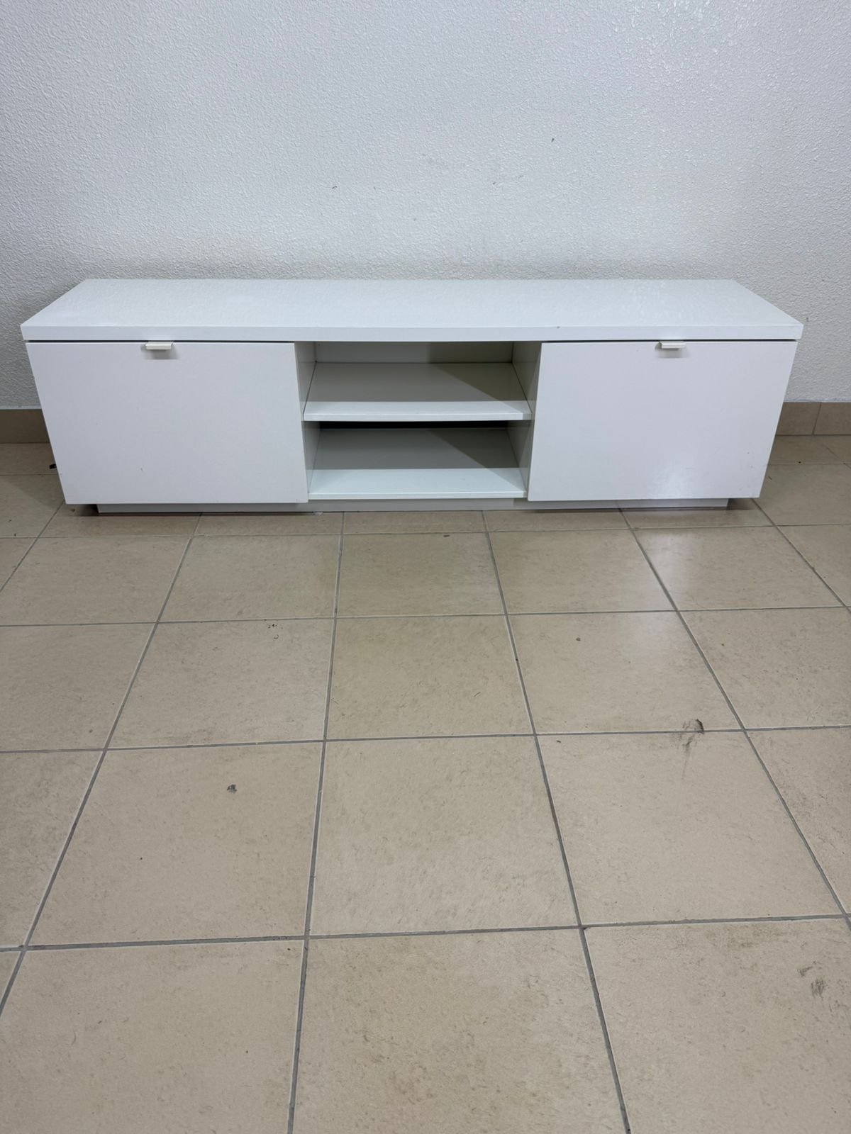 IKEA TV stand, glossy white - Image 3