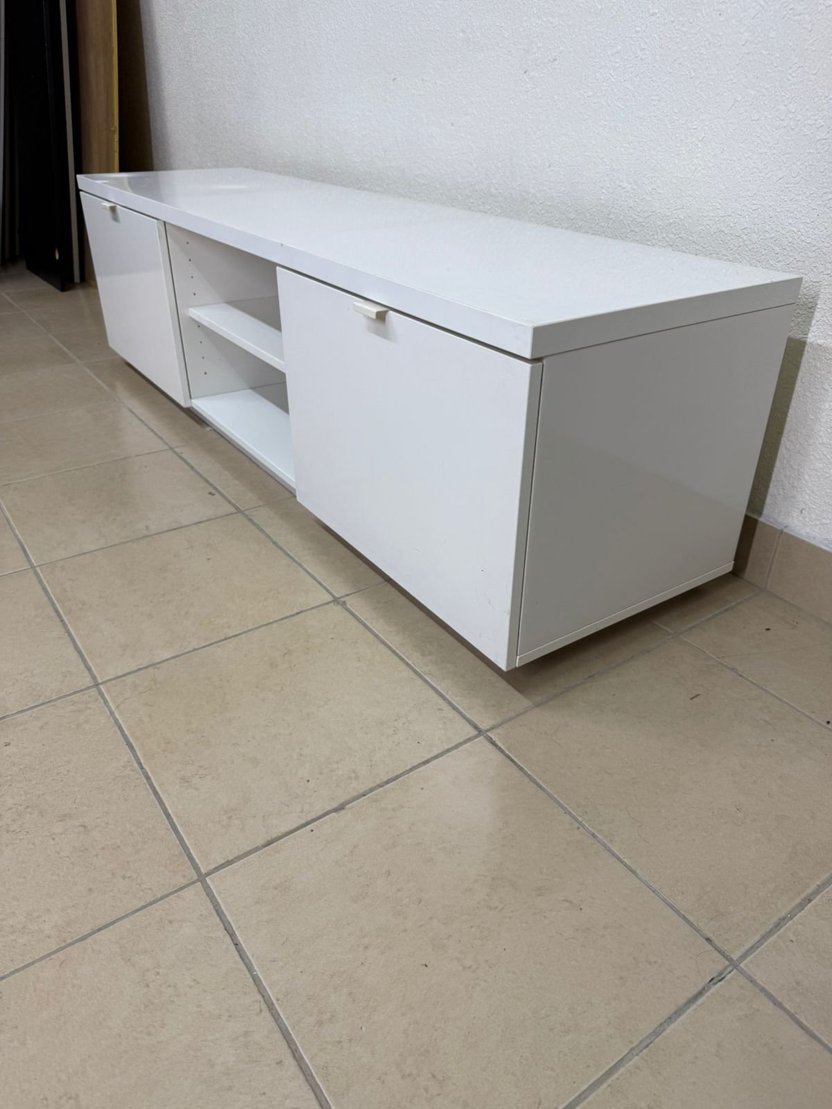 IKEA TV stand, glossy white - Image 6