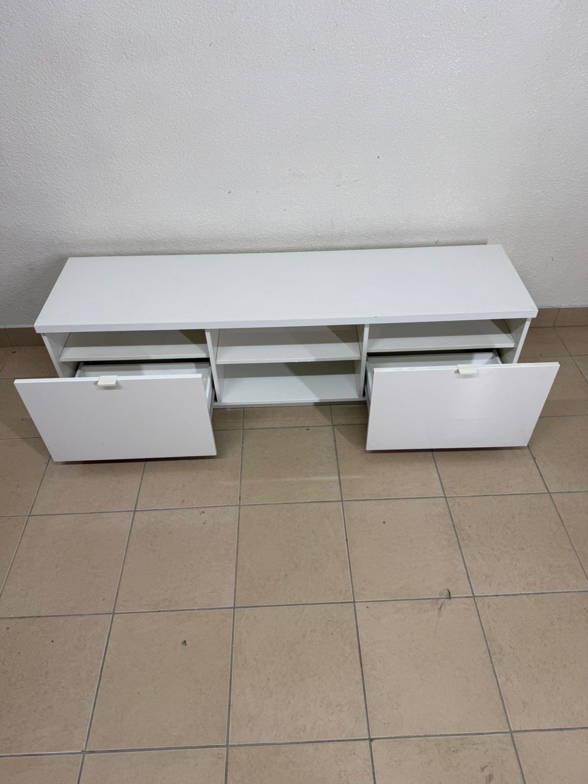 IKEA TV stand, glossy white - Image 7