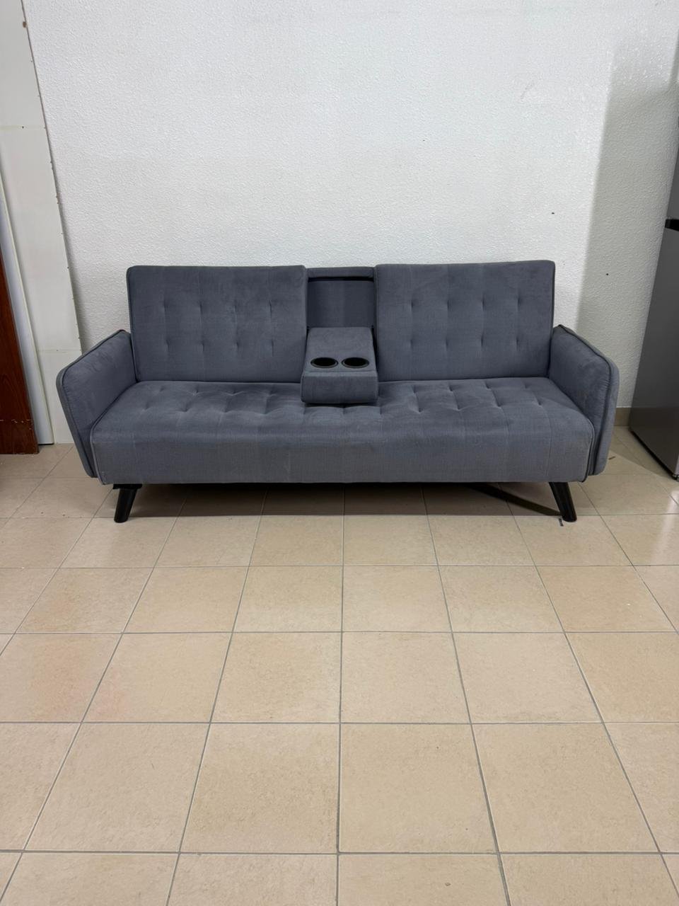 Home Centre 3-seater grey sofa bed - Image 2