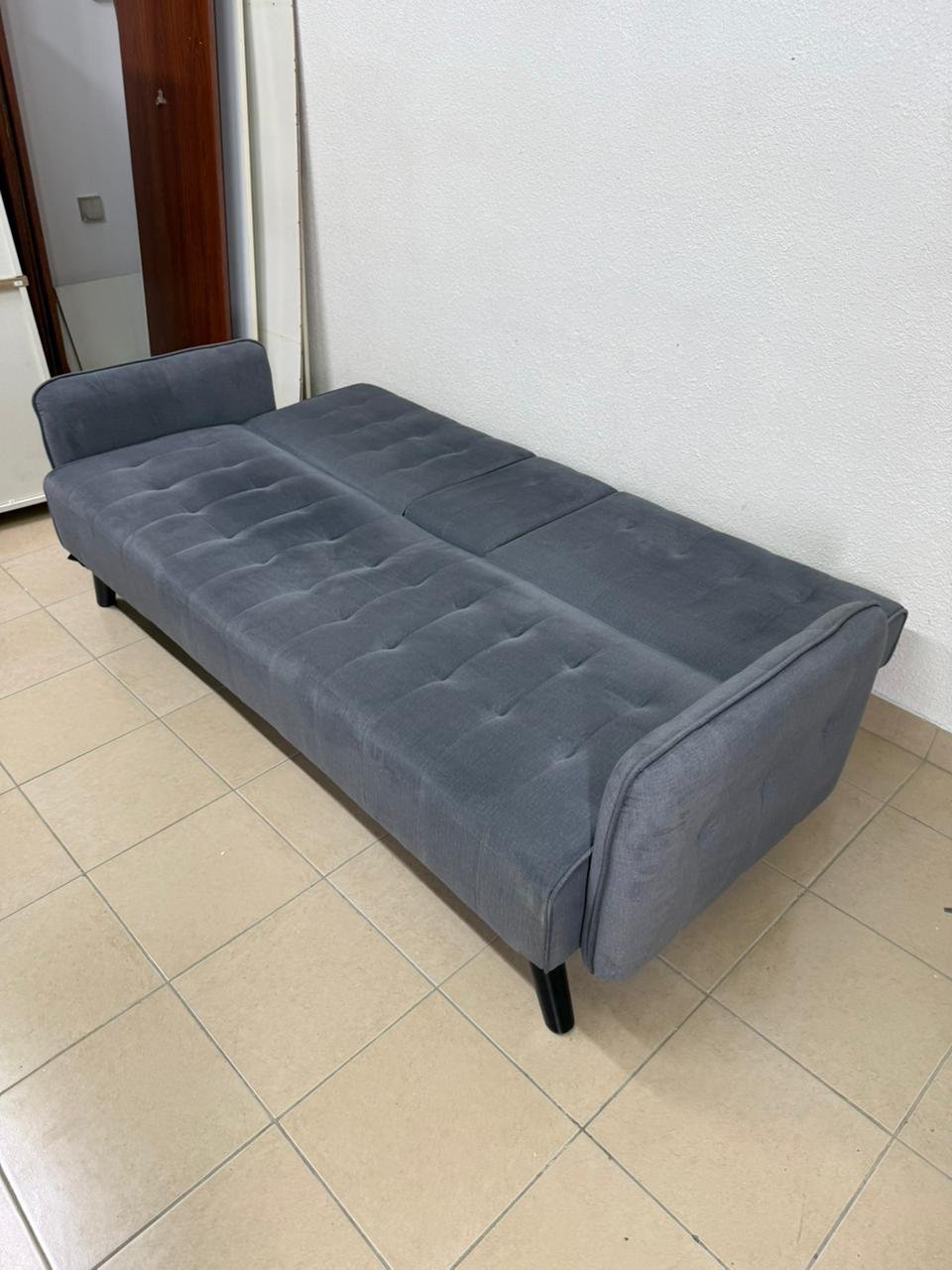 Home Centre 3-seater grey sofa bed - Image 5