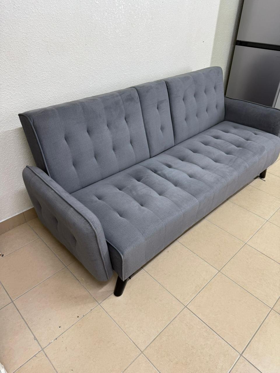 Home Centre 3-seater grey sofa bed - Image 9