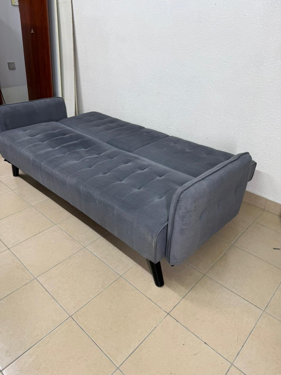 Home Centre 3-seater grey sofa bed - Image 11