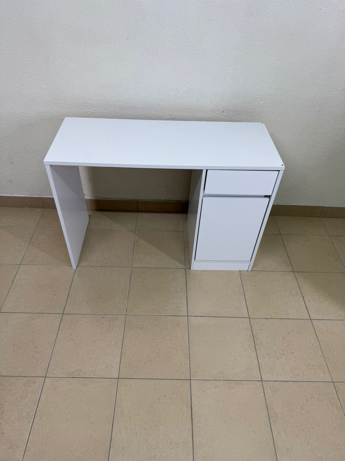 white office table