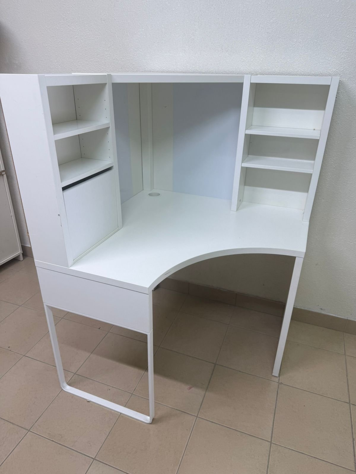 Corner workstation, white, 100x142 cm from IKEA - Image 3