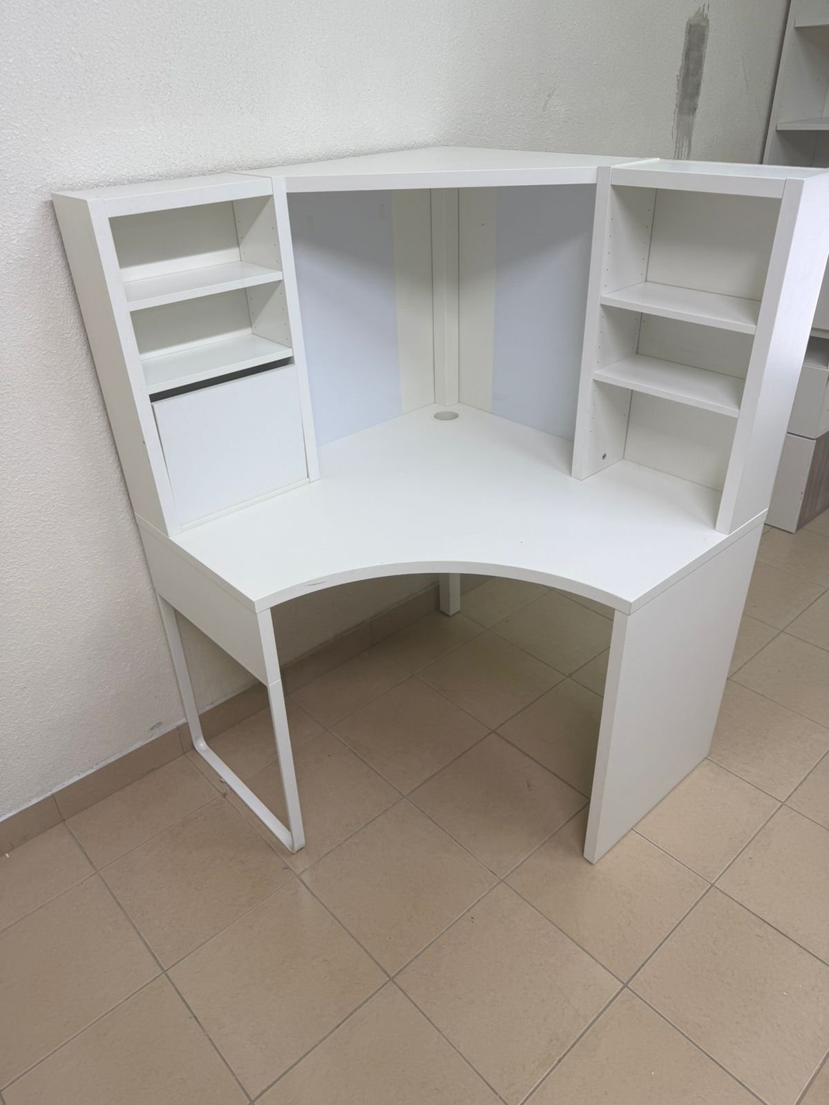 Corner workstation, white, 100x142 cm from IKEA - Image 8