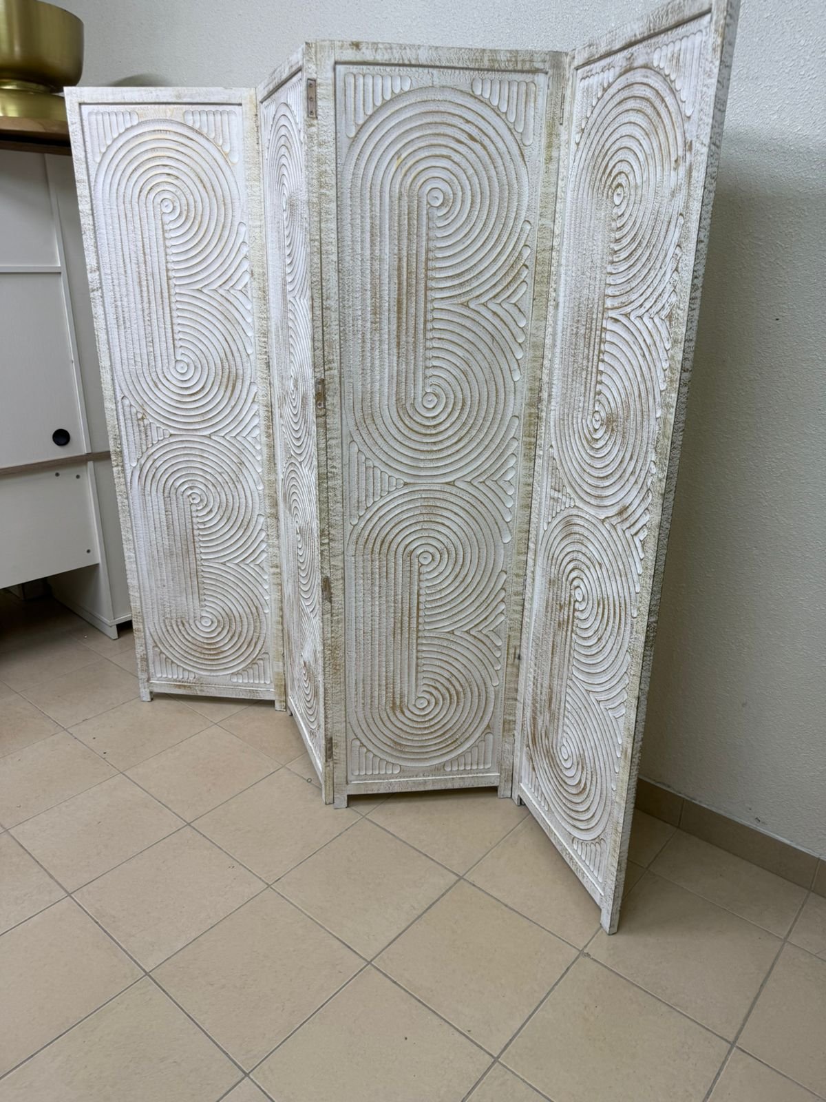 Decorative solid wood room divider (finish color: brown) 4 panels (72 in x 80 in) - Image 12
