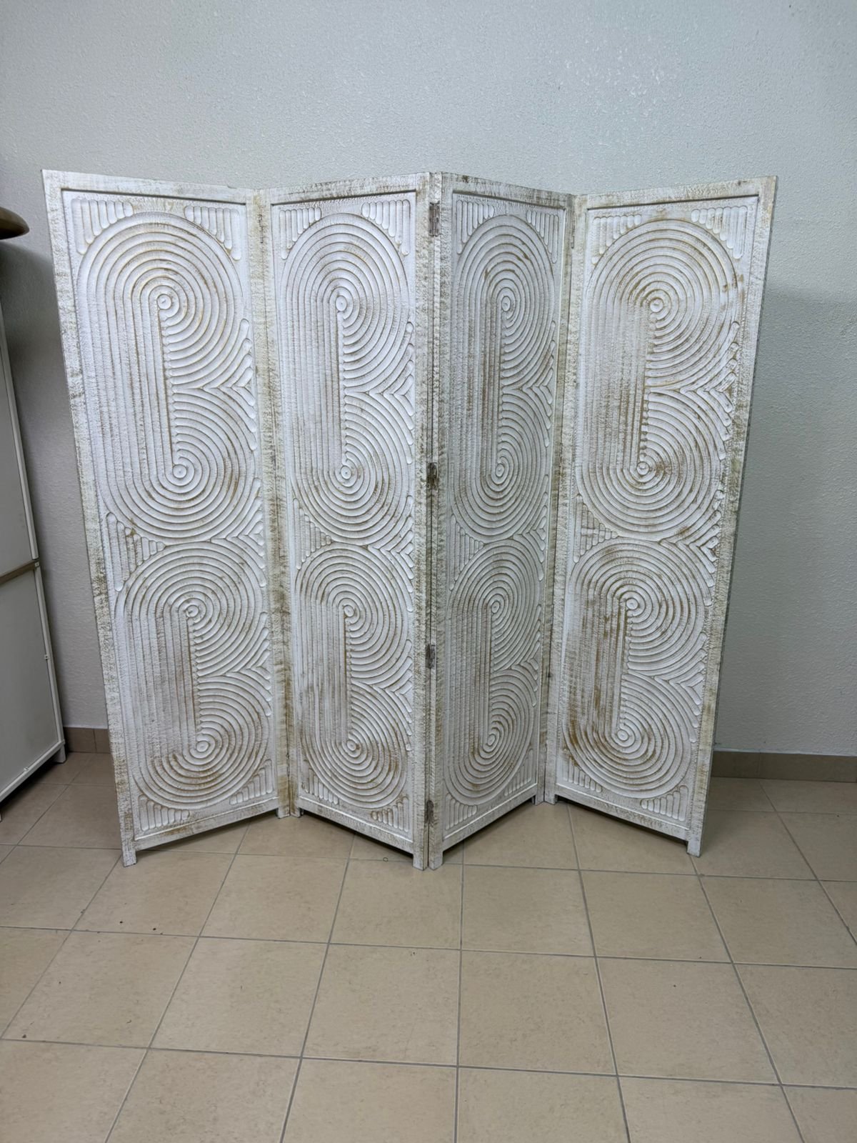 Decorative solid wood room divider (finish color: brown) 4 panels (72 in x 80 in) - Image 13