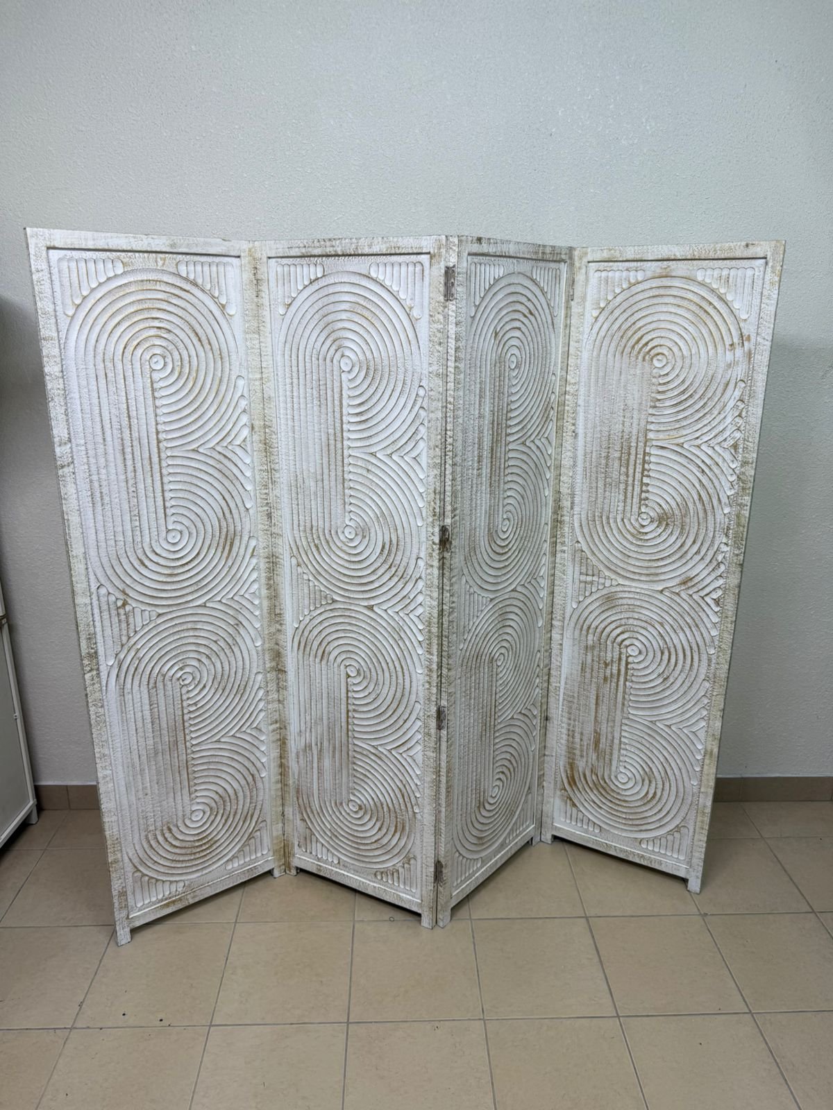 Decorative solid wood room divider (finish color: brown) 4 panels (72 in x 80 in) - Image 10