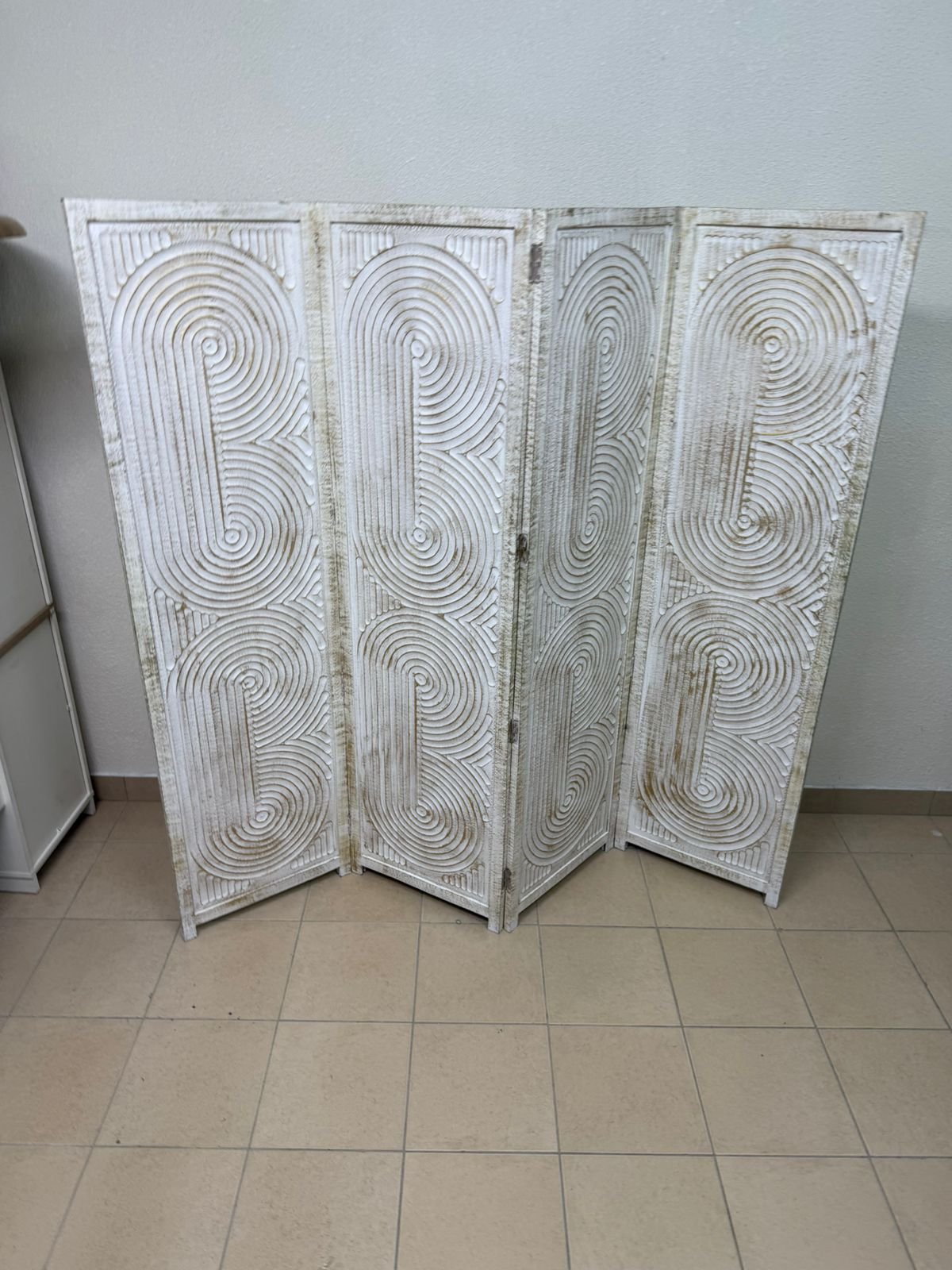 Decorative solid wood room divider (finish color: brown) 4 panels (72 in x 80 in) - Image 7