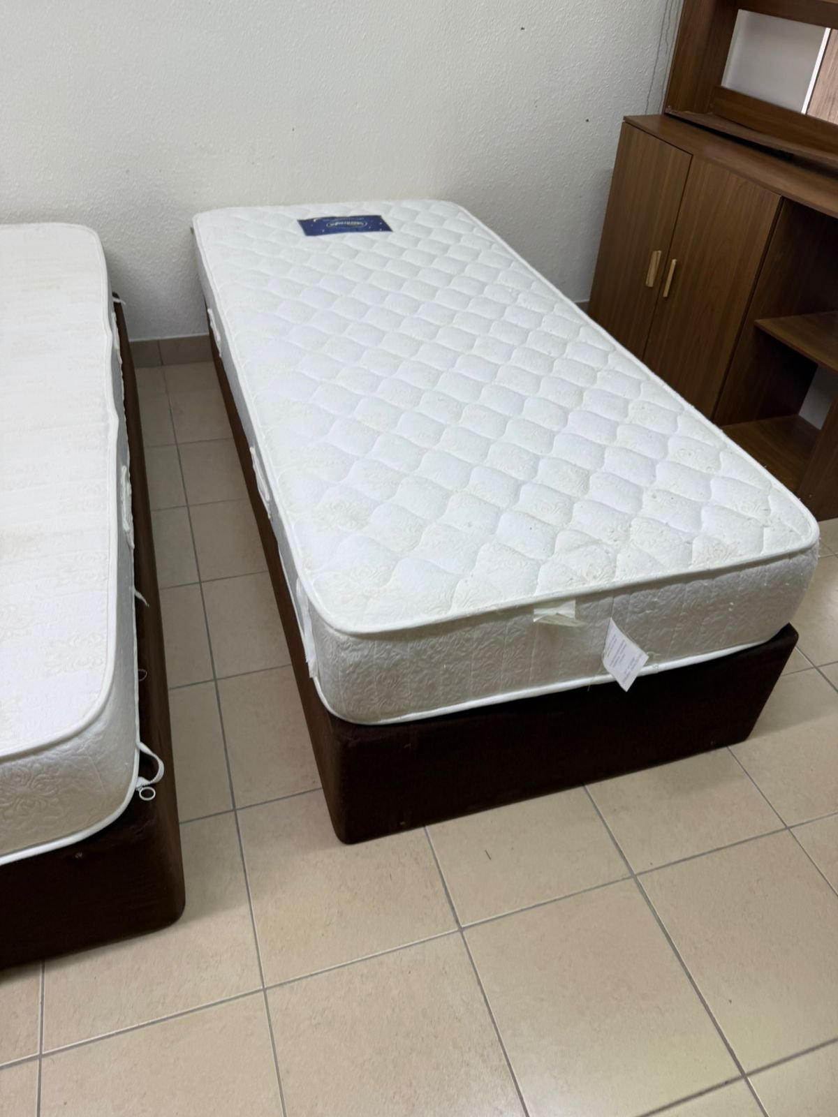 Two single beds with mattresses - Image 2