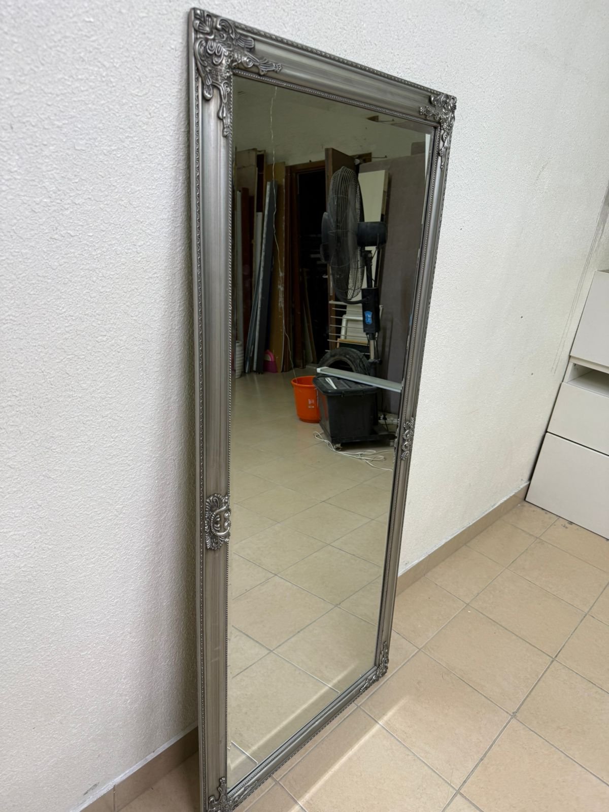 Melody Maison tall, ornate silver wall mirror - Image 7