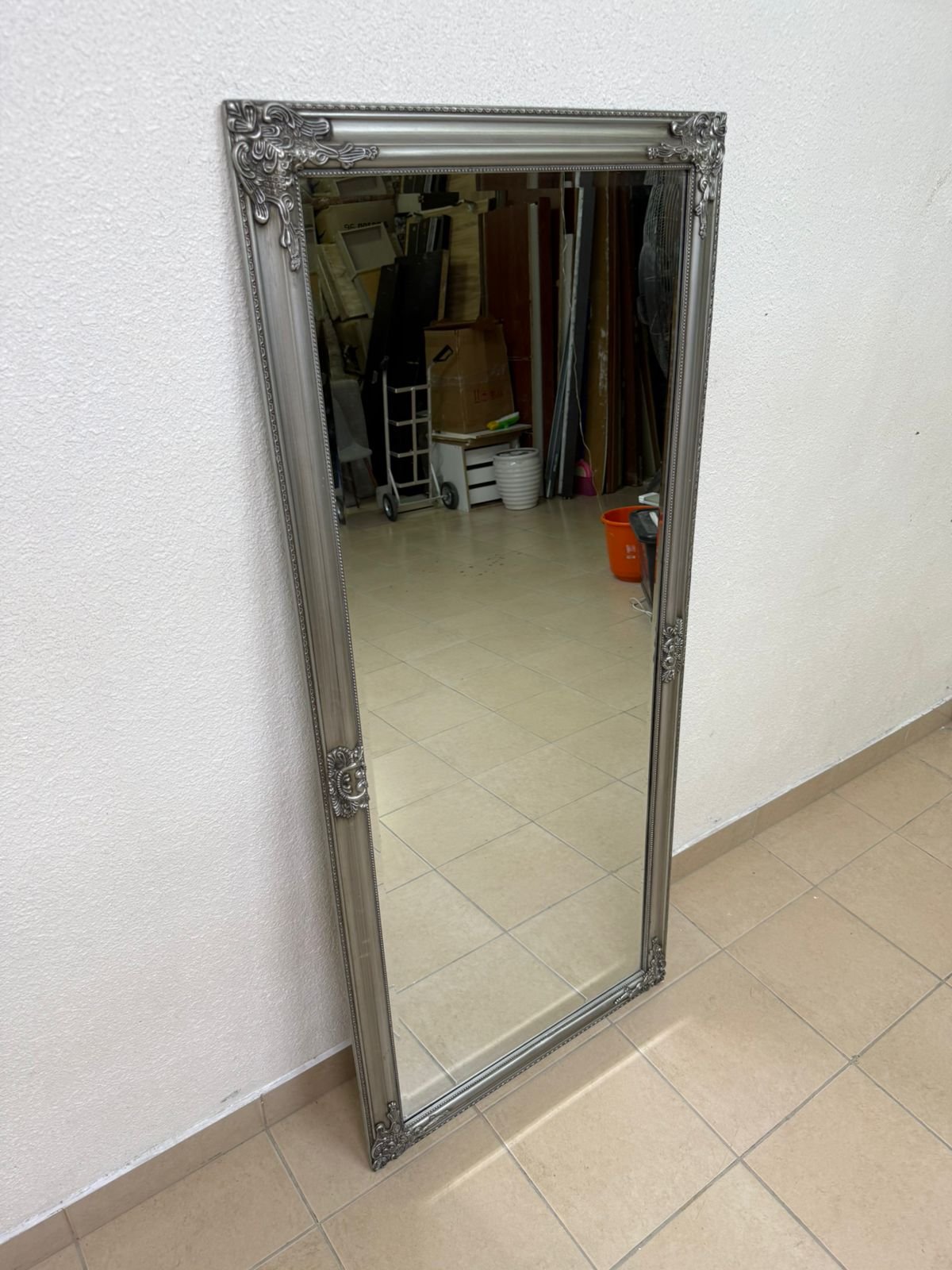 Melody Maison tall, ornate silver wall mirror - Image 9