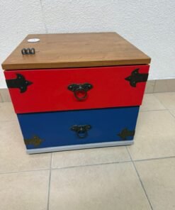 Little Pirate style bedside table with two drawers