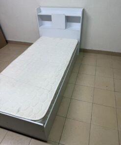 Home Box bed with mattress, white color, 90x200 cm
