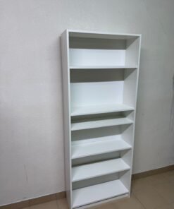 The famous white IKEA bookcase with its simple design