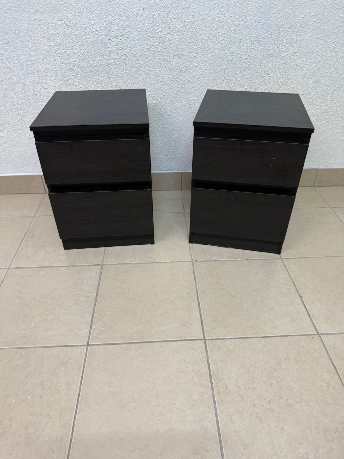 IKEA bedside tables, black