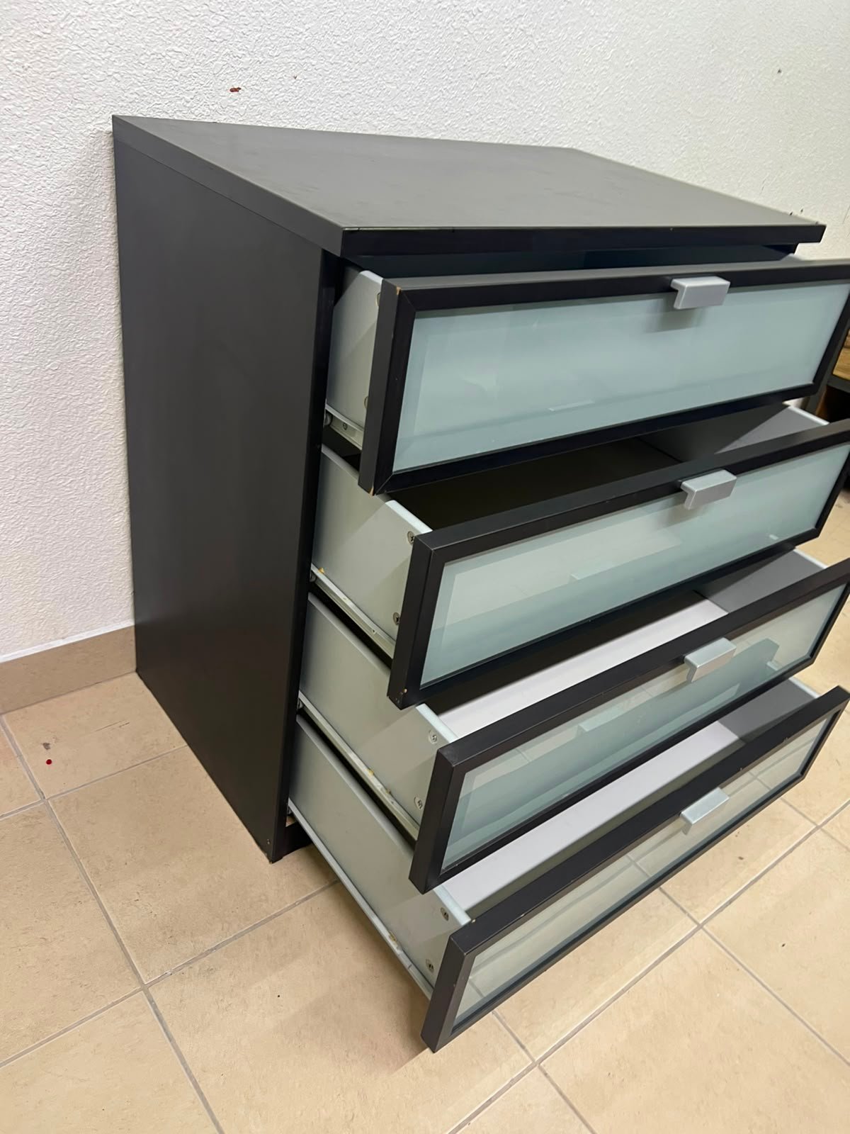 IKEA Hopen chest of drawers with 4 drawers, dark brown frame - Image 4