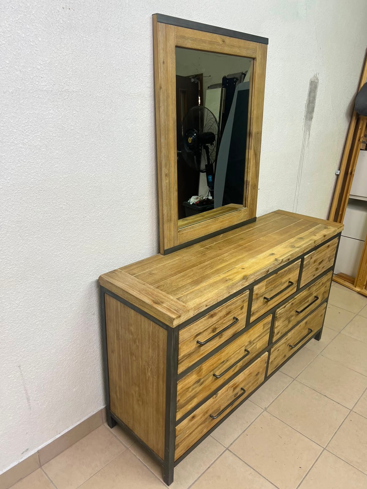 Homes r Us dressing table with 7 drawers and mirror, - Image 7