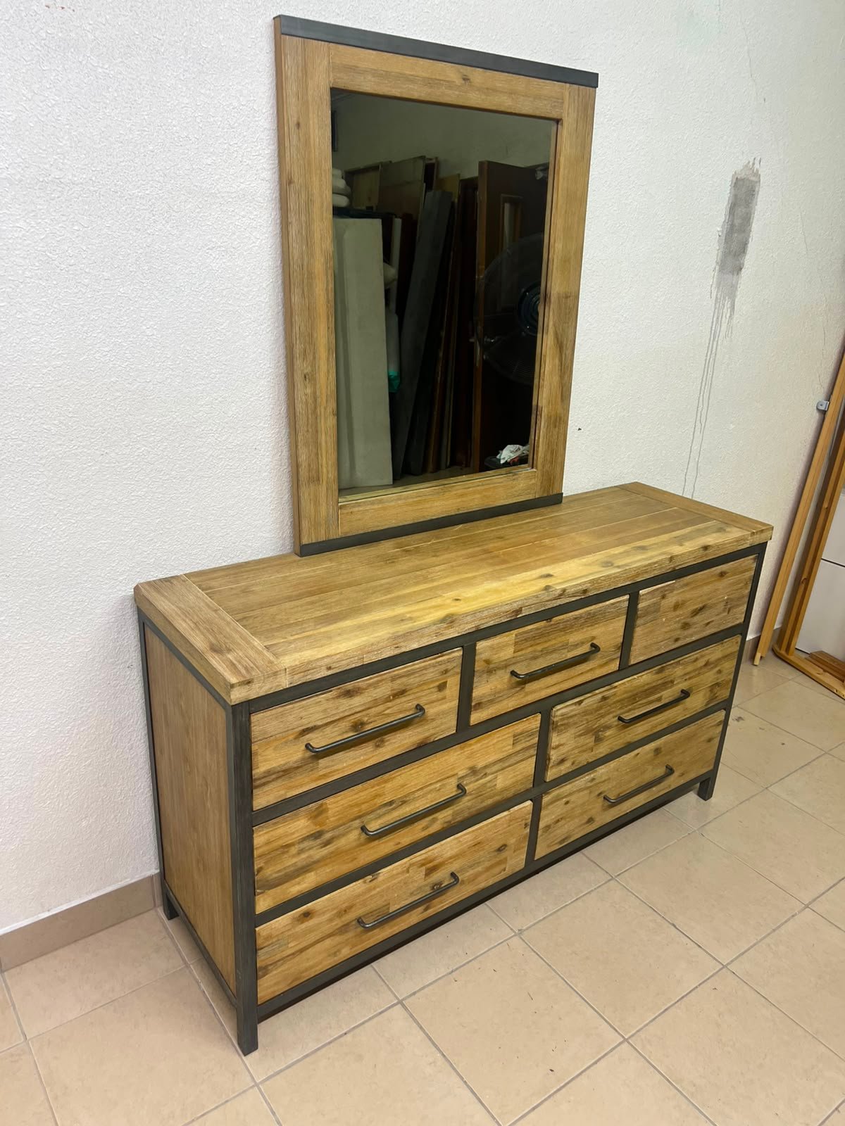 Homes r Us dressing table with 7 drawers and mirror, - Image 10