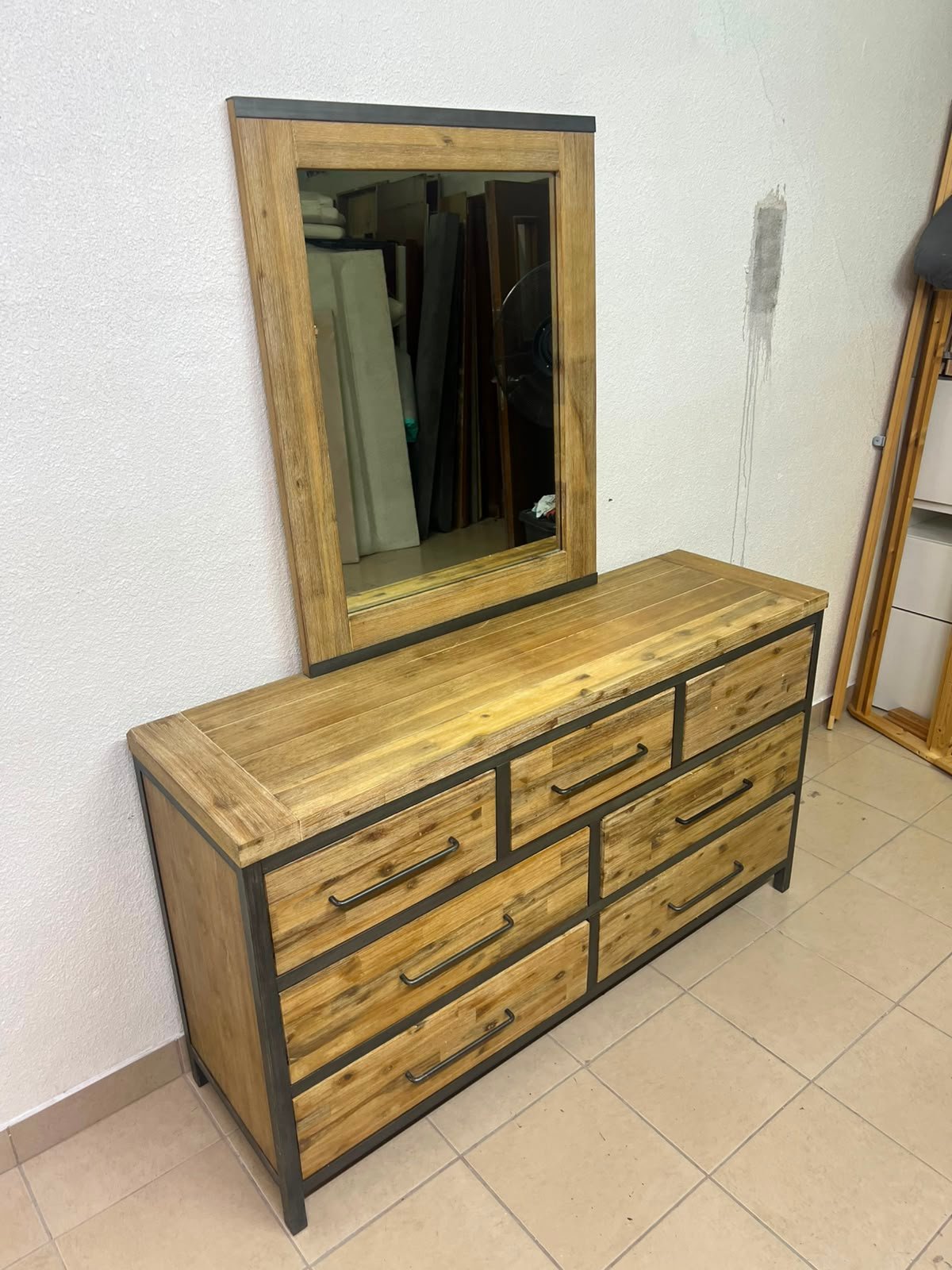 Homes r Us dressing table with 7 drawers and mirror, - Image 11