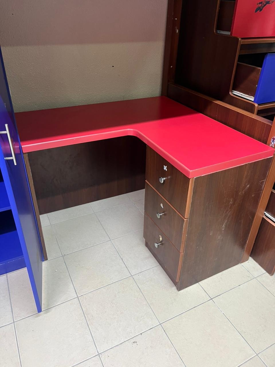 A multi-functional Spider-Man-themed loft bed for children, including a wardrobe, study desk, and stairs with drawers. - Image 10